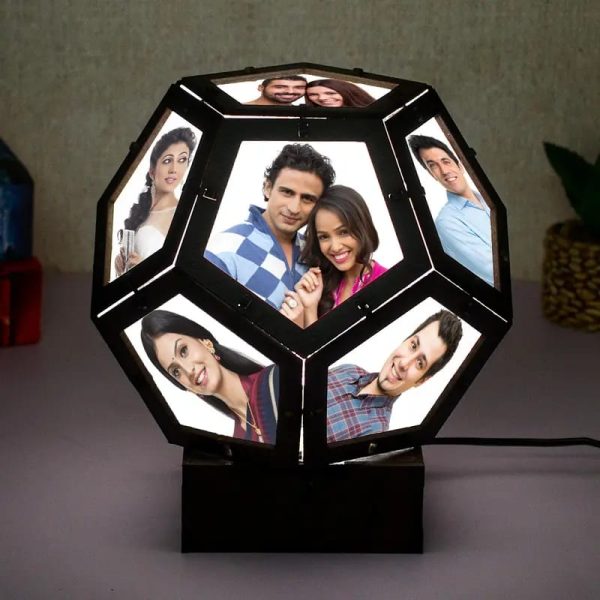 Custom LED Hexagon Rotating Lamp
